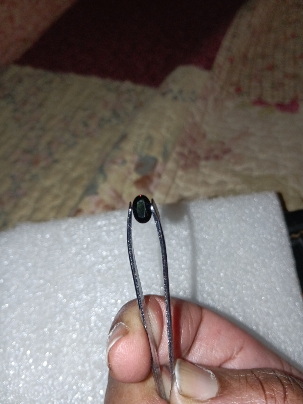 VERY RARE Natural .75ct Oval Color Change Chrome Tourmaline